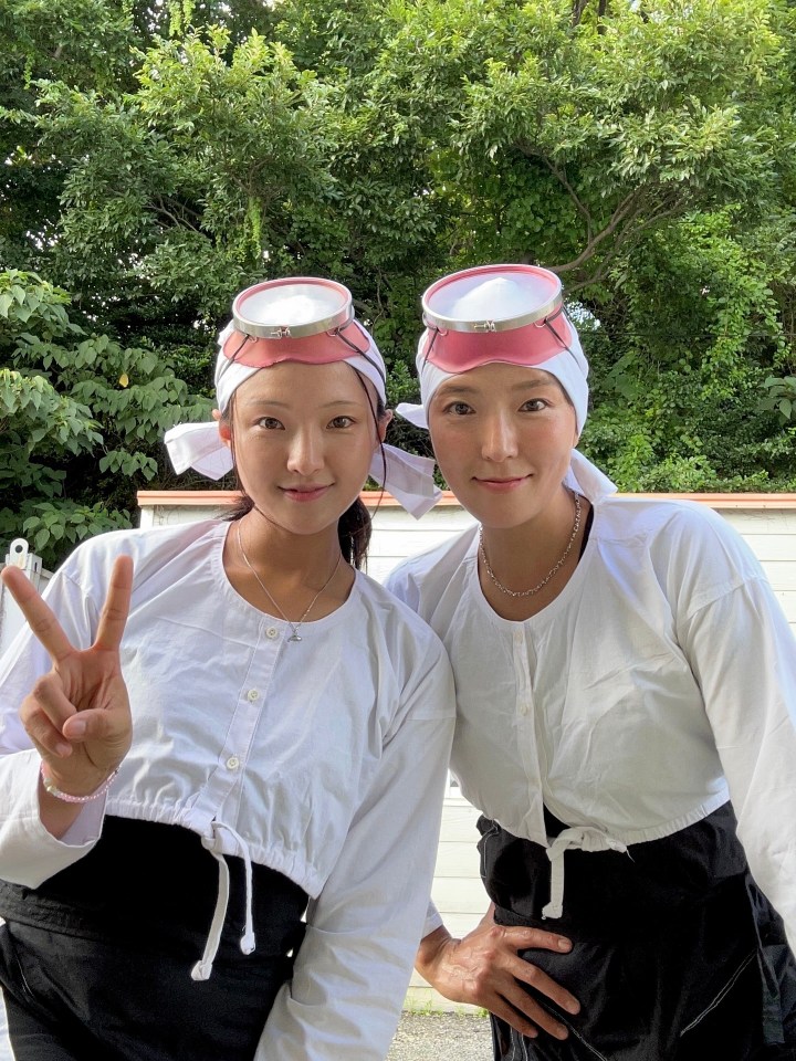 Two Haenyo women from Jeju Island.