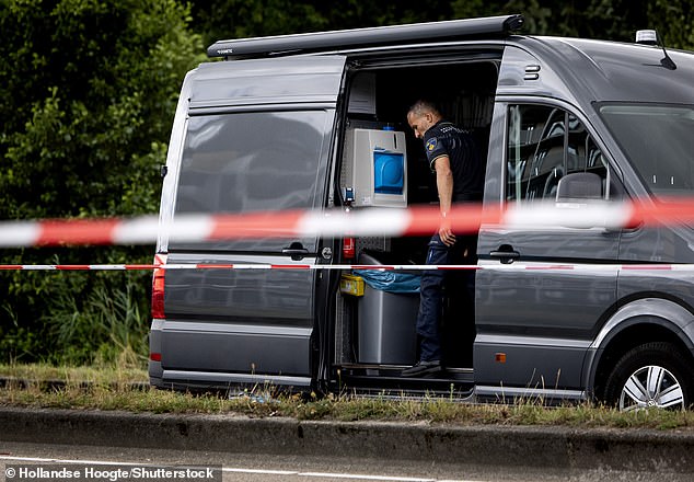 Police are investigating the scene where a 17-year-old girl was found dead along a roadside in Duivendrecht