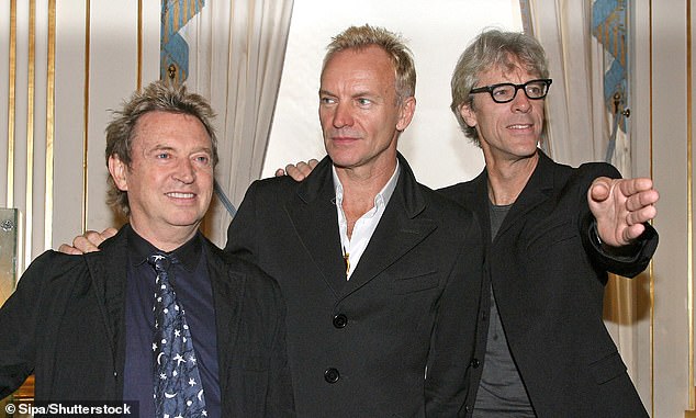 Andy Summers, Sting and Stewart Copeland pictured in October 2007