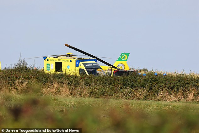Emergency crews from Hampshire & Isle of Wight Air Ambulance and Coastguard Rescue 175 from Lee-on-Solent are at the scene