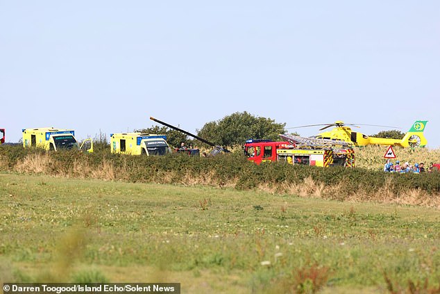 The helicopter was a pleasure flight that has taken off from Sandown Airport and was expected back
