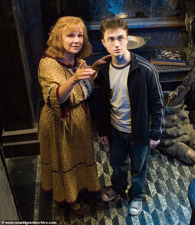The of matriarch Molly was played in the movies by Dame Julie Walters ( pictured with Daniel Radcliffe in 207's Order Of the Phoenix)