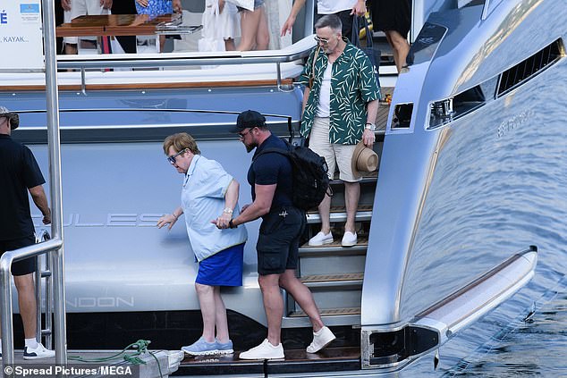 The couple are no stranger to welcoming his celebrity friends to his custom-built yacht Wabi Sabi, which is priced at