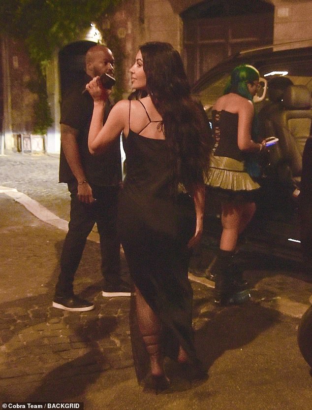 The duo later left the swanky restaurant in a chauffeur driven car