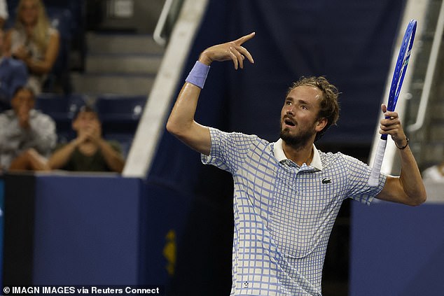 Daniil Medvedev boiled over as the Russian suffered a first round defeat at the US Open