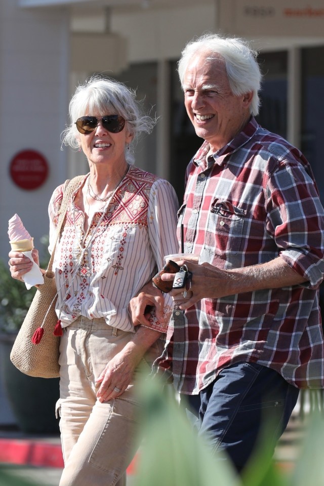 Mark Harmon and Pam Dawber on an ice cream date.