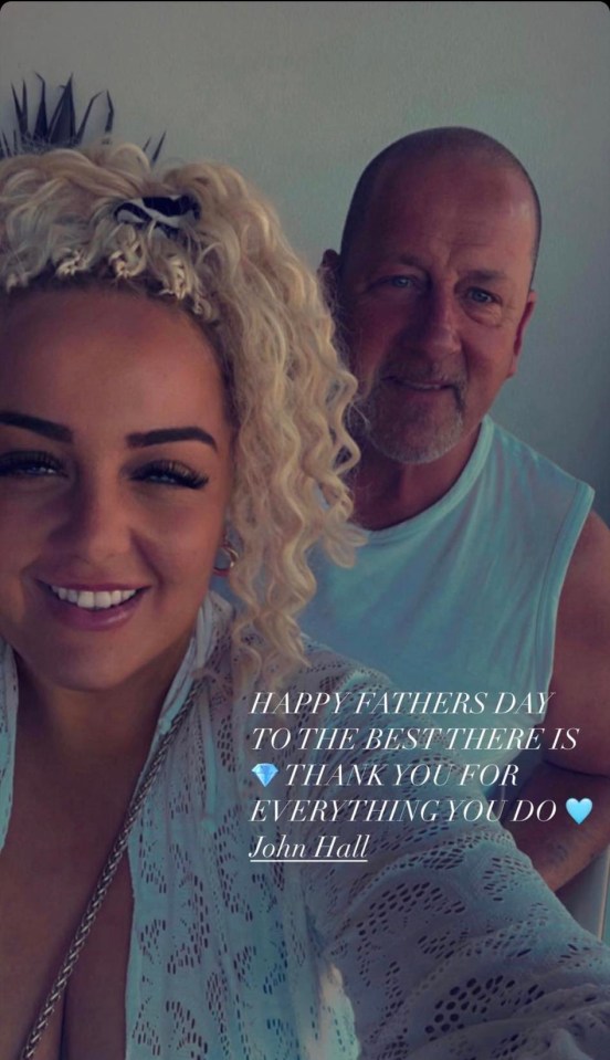 Kim Hall and her dad on Father's Day.