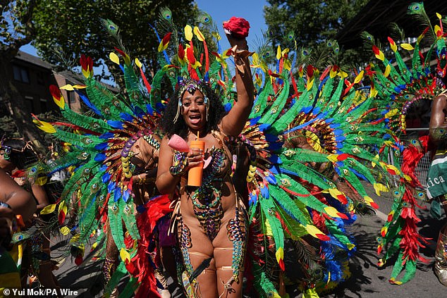 A sea of colourful costumes, floats, dancing and music flooded the streets in celebration of Caribbean culture