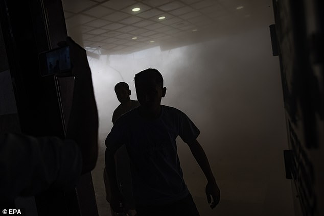 Mr Netanyahu's statement said Israel 'deeply regrets the tragic mishap that occurred today at the Nasser Hospital in Gaza'