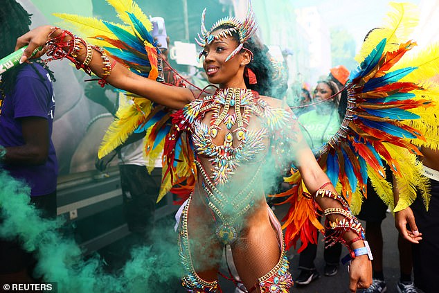The festival sees the streets transformed into a celebration of Caribbean culture and history, with the streets flooded with costumes, dancing and music