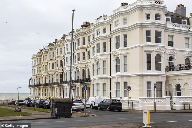 Ms Rayner now owns an £800,000 flat on the South Coast, in Hove, East Sussex. Pictured: File photo of residential buildings in the seaside town