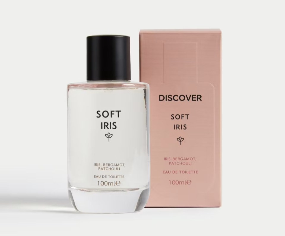 Soft Iris Eau de Toilette (100ml) bottle and box.