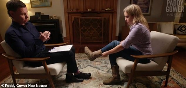 During an interview, Phillips' sister Rozzi removed from her boot (pictured) a letter to him written by their mother Julia 'from her heart'