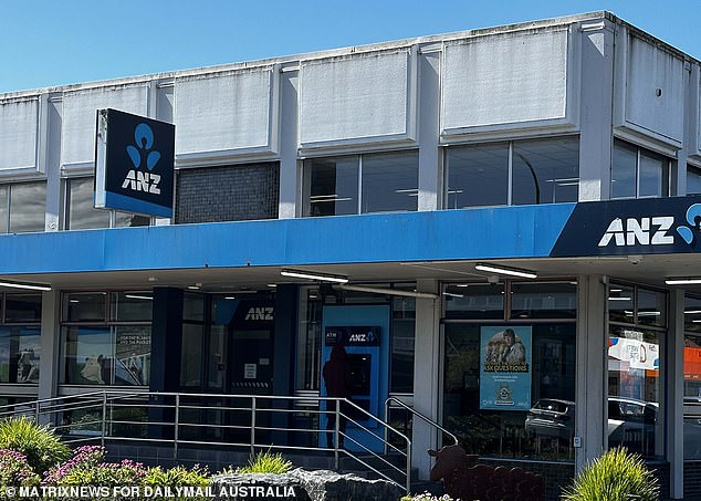 Accompanied by a smaller, female accomplice, he is said to have held up a bank (pictured, file photo) at gunpoint