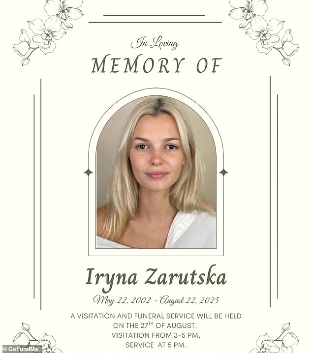 The woman had only recently moved to the US from Ukraine in an effort to escape the ongoing war with Russia