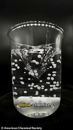 The microbeads are shown above