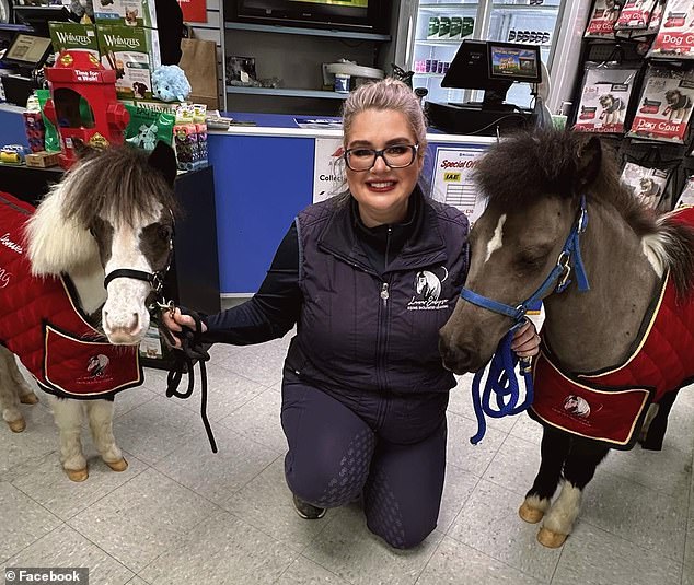 The Scot founded Lunar Eclipse, a non-profit organisation dedicated to redefining equine-facilitated learning and wellness in 2021 (pictured with two of her mini horses)