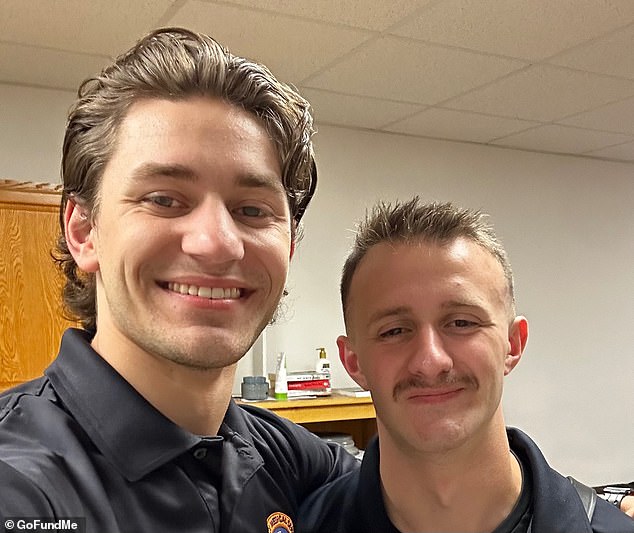 Rudat's brother Logan (right) said he was not surprised about Rudat's (left) heroic actions
