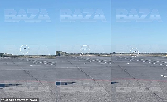 An eyewitness said: 'Airport services were on high alert for the unexpected guest. 'It's not every year that such a flight from the UK arrives in Nizhnevartovsk