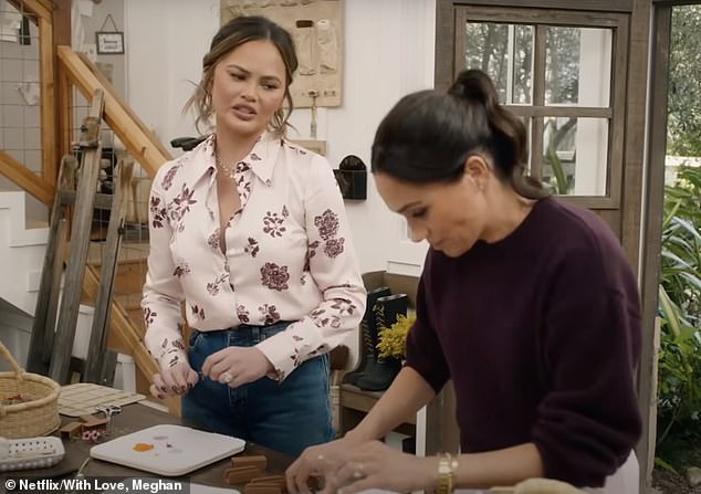 Model and TV personality Chrissy Teigen turns up with her husband, the singer songwriter John Legend in the series