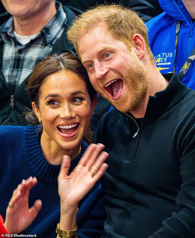 Meghan, pictured with her husband during the Invictus Games earlier this year, said it was Harry who said I love you first - and she realised he was a keeper on their third date