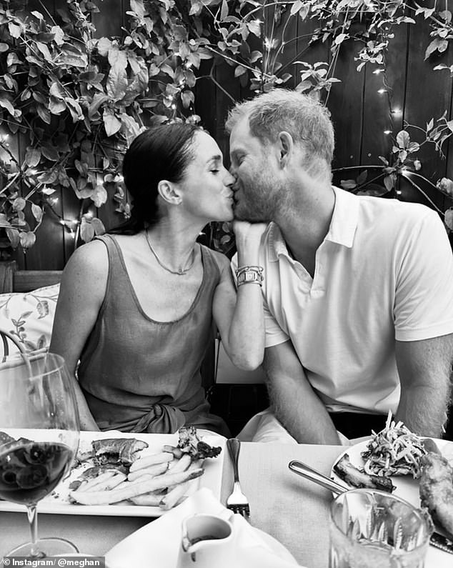 Since returning to Instagram in January this year, Meghan has been more vocal about her relationship with Harry than ever. Pictured: Meghan's Valentine's Day post