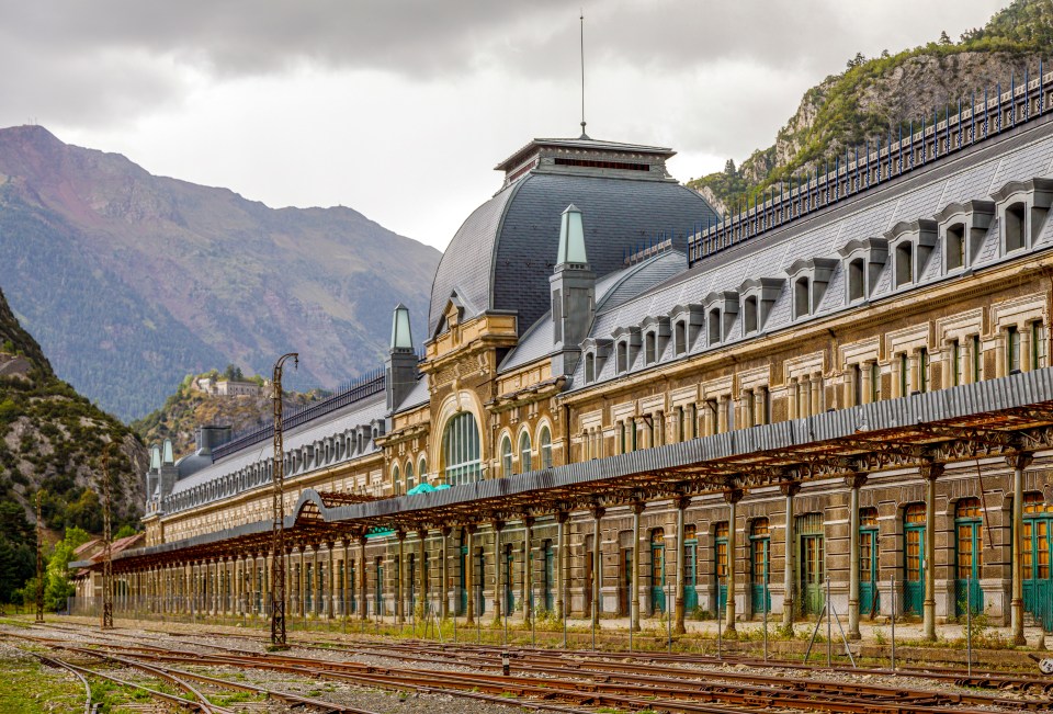 Abandoned Canfranc railway station in Huesca, Spain.