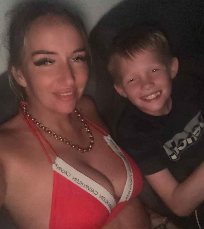Kim and Hunter Jory.  A mother and her son who was severely burned in a fire accident.