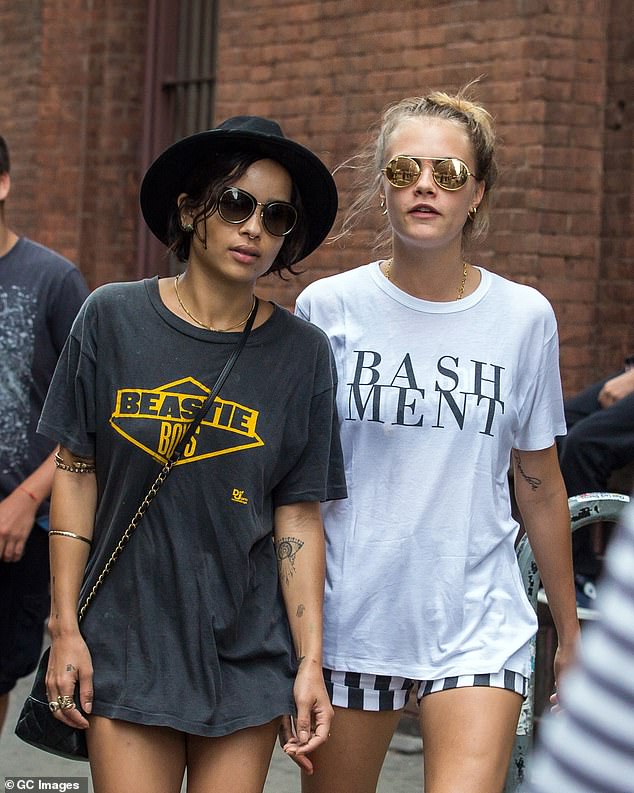 In fact Zoe is close pals with another of Harry's rumoured exes, Brit model and actress Cara Delevingne, who was linked to the popstar in 2013 (Zoe and Cara pictured in 2014)