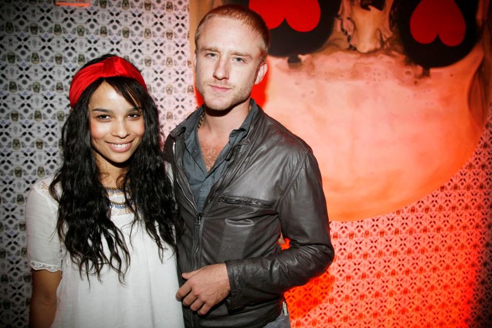 Zoe Kravitz and Ben Foster at a party.