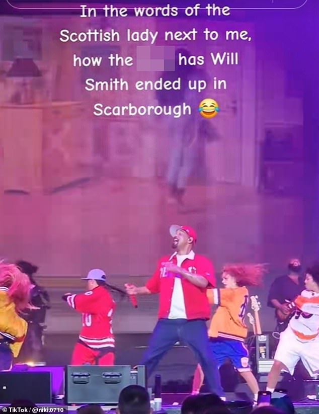 Even some of the locals were surprised to see Will in the quaint seaside town, with one posting a clip of his show on TikTok