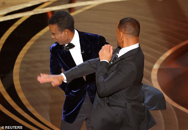 Since the actor jumped on stage at the 2022 Oscars and slapped comedian Chris Rock in the face (pictured), his life and career has been on a downward spiral