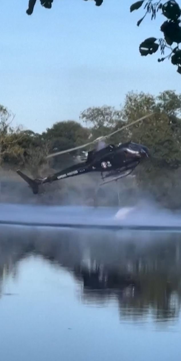 The tail of the chopper dipped and the aircraft went into a violent tailspin
