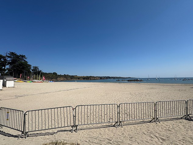 After the crash, authorities closed a popular beach in the village of Port Manec’h in Névez over fears the incident, which happened more than 10 miles from the beach, may have polluted the sea with fuel