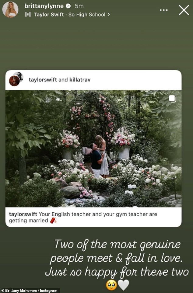 Brittany Mahomes, wife of the Chiefs quarterback, posted this message on social media