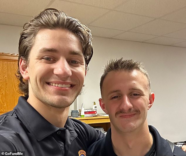 Logan (right) said he was not surprised about his brother Rudat's (left) heroic actions