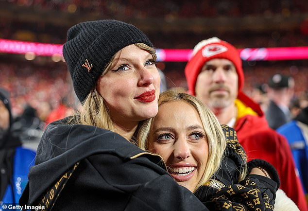 There's also speculation that a number of NFL wives could be bridesmaids, including Brittany Mahomes (pictured) and Jason Kelce's wife Kylie