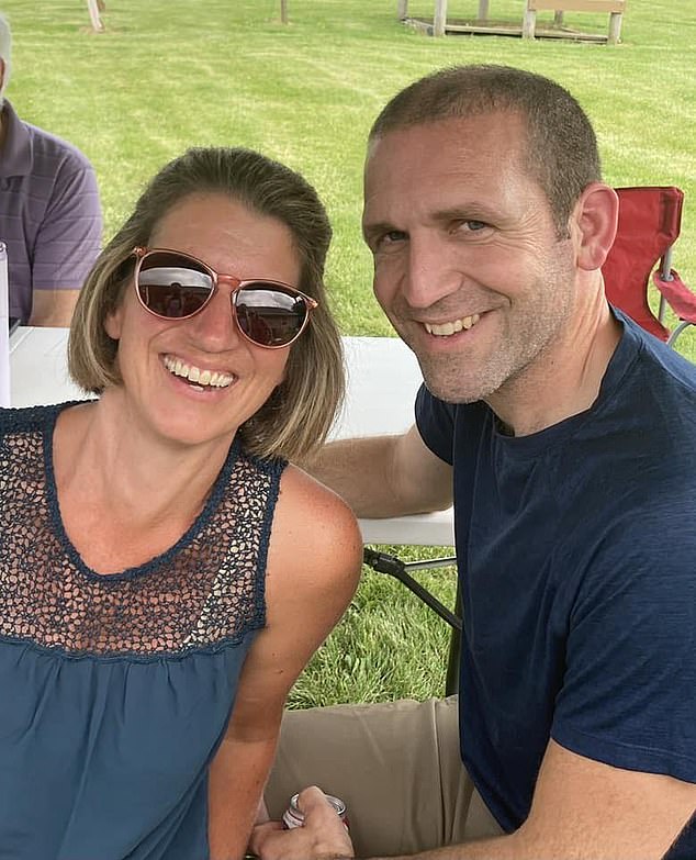 Authorities learned in October that Borgwardt had crossed the border into Canada a few days after his disappearance and had been communicating with a Uzbek woman who spoke Russian, leaving behind his wife Emily (pictured) and kids