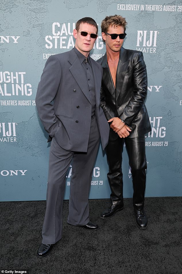 Butler posed beside co-star Matt Smith at the premiere