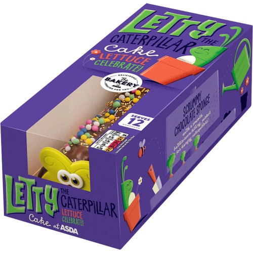ASDA Letty the Caterpillar cake box.