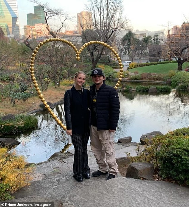 Prince concluded his caption by writing: 'I’m excited for this next chapter in our lives as we continue to grow and make great memories,' and: 'I love you babs'