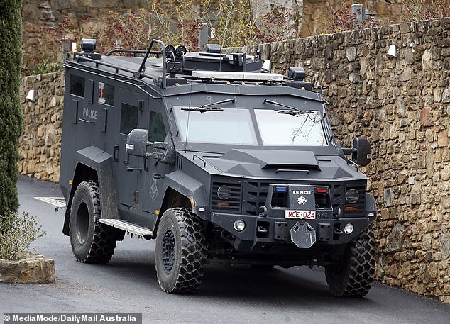 Armoured vehicles have joined the manhunt for Freeman