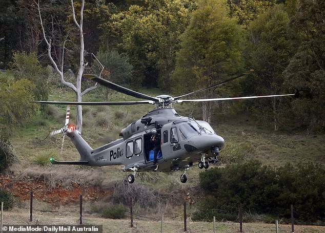 A police chopper was expected to fly the SOG team into the wilderness