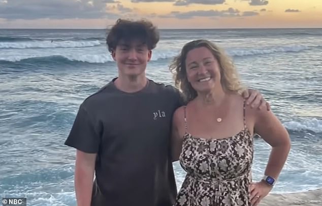 The lawsuit filed by Matt and Maria Raine (pictured with Adam) seeks 'both damages for their son's death and injunctive relief to prevent anything like this from ever happening again'