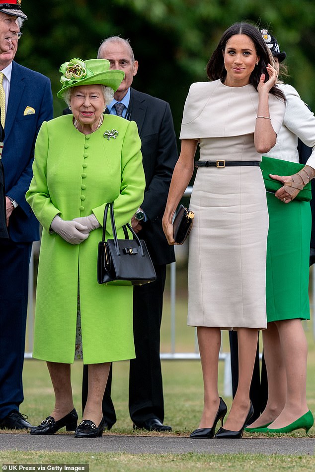 While it's thought not to be strictly enforced as royal protocol, Queen Elizabeth was believed to prefer ladies in the royal fold to wear tights to events (both pictured in 2018)