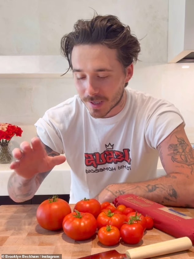 Brooklyn returned to sharing his Instagram cookery videos, in the wake of criticism over his last video earlier this month, as he shared a clip on Sunday