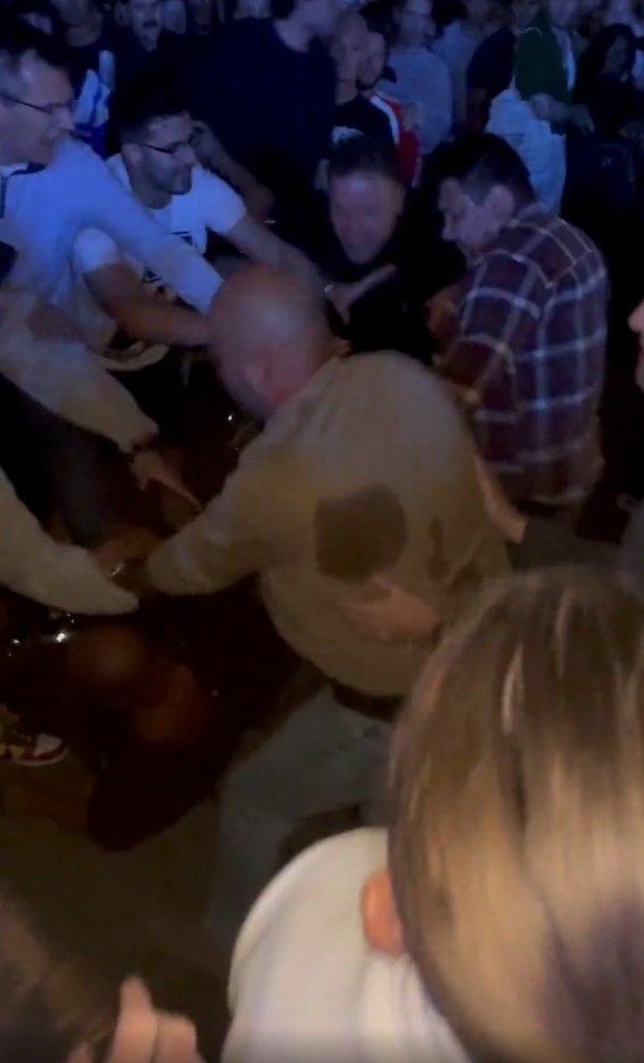A brawl at an Oasis concert in Toronto.