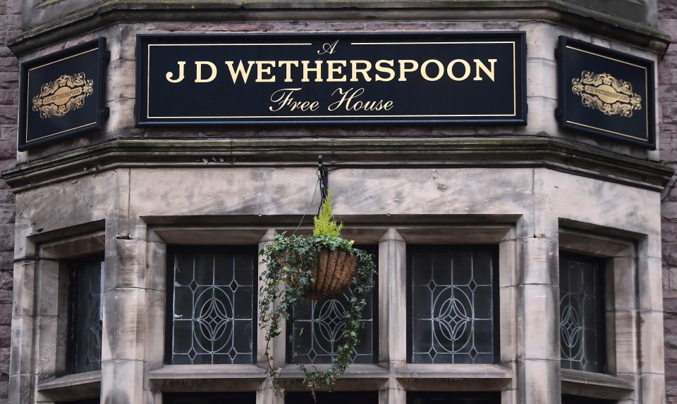 JD Wetherspoon pub sign.
