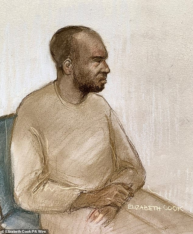 Mr Kebatu denies five charges including sexual assault (court sketch from August 26)