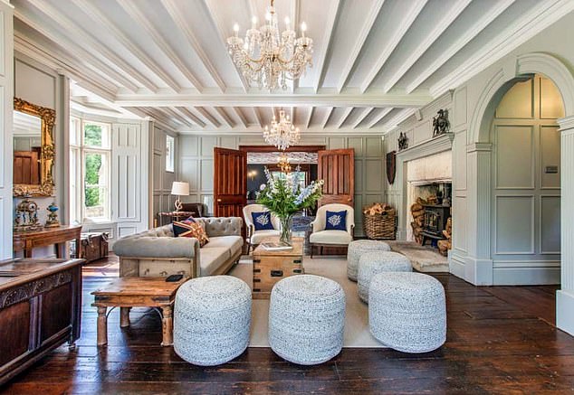 Described by estate agents as an idyllic and tranquil area, the home is perfect for entertaining and includes a ball room and cinema, as well as a huge dining room that can seat 20 guests